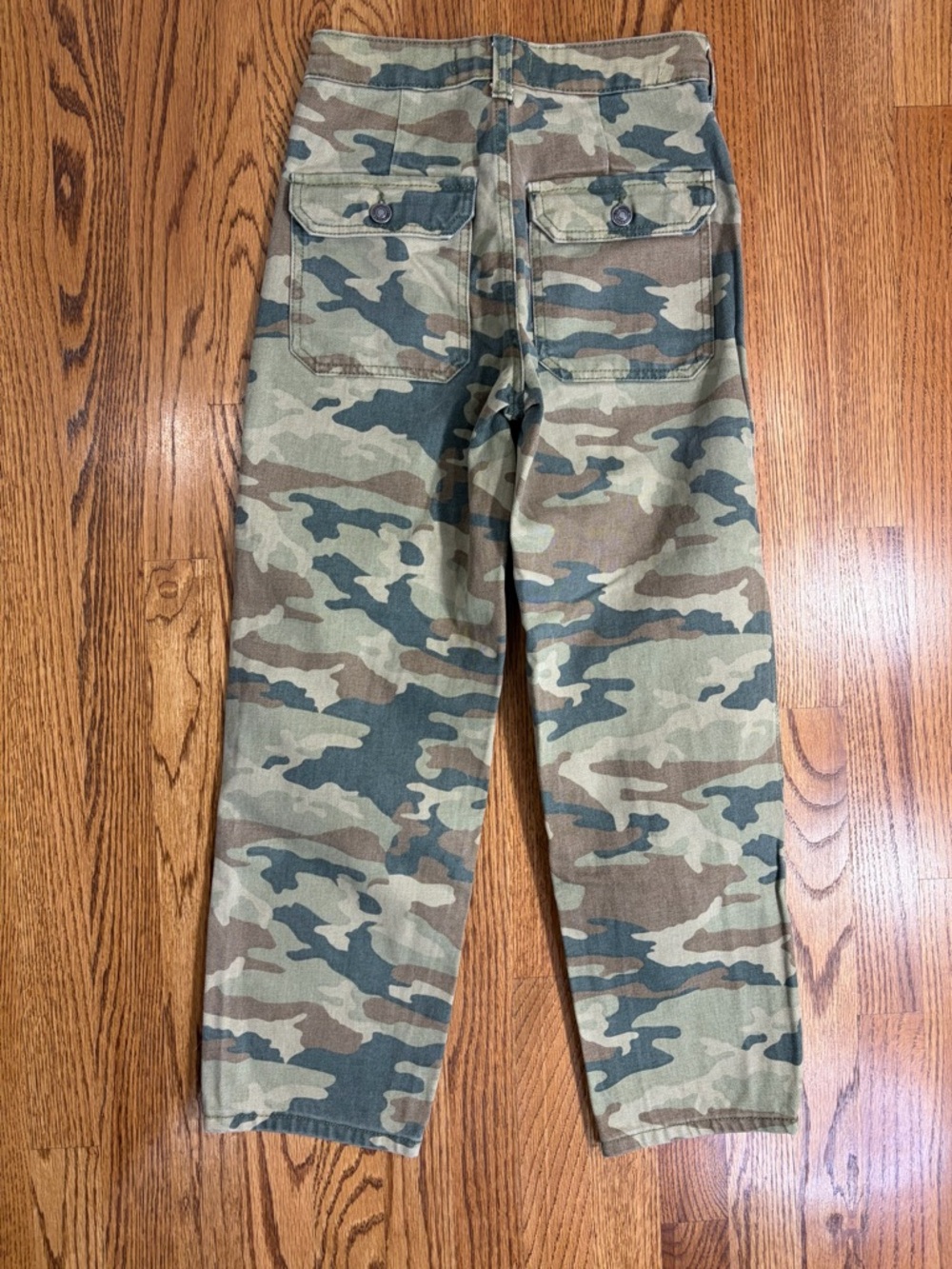 Free People We The Free Camo Crop Straight-Leg Utility Pants sz 24 - Picture 5 of 11